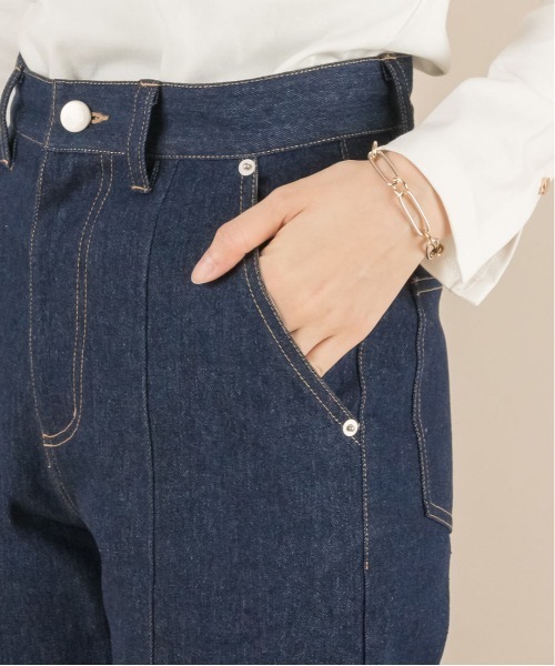 RANDA（ランダ）の「センタースリットデザインパンツ（デニムパンツ・レディース・インディゴブルー/アイボリー/ブラック・0/1）」の8枚目の写真
