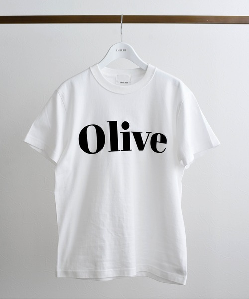 LHELBIE（レルビエ）の「OliveフロッキーロゴプリントTシャツ（Tシャツ/カットソー・レディース・ベージュ/オフホワイト/ピンク/グリーン/ダークグレー・M）」の13枚目の写真