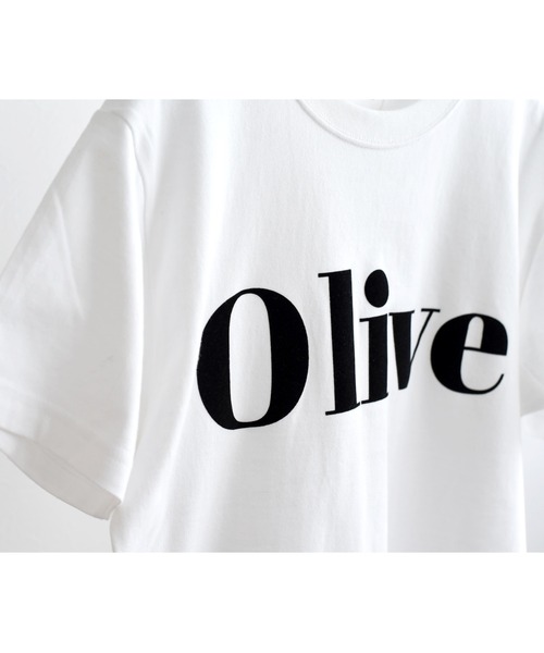 LHELBIE（レルビエ）の「OliveフロッキーロゴプリントTシャツ（Tシャツ/カットソー・レディース・ベージュ/オフホワイト/ピンク/グリーン/ダークグレー・M）」の15枚目の写真