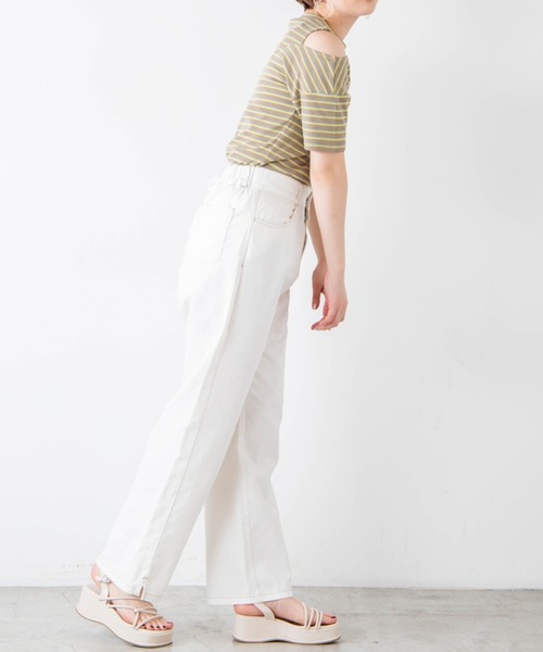 WEGO（ウィゴー）の「WEGO/レースアップストレートパンツ（デニムパンツ・レディース・ブラック/アイボリー/ライトインディゴブルー/ライトピンク/ホワイト/グリーン系その他/スカイブルー・SMALL/MEDIUM）」の19枚目の写真