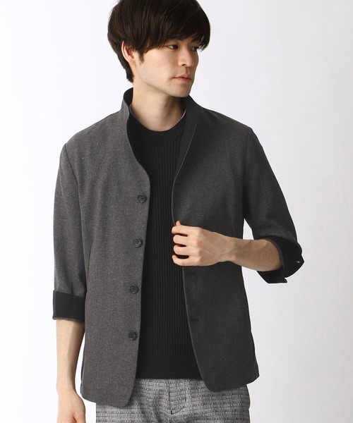 HIDEAWAYS NICOLE（ハイダウェイニコル）の「七分袖スタンドカラーカバーオール（カバーオール・メンズ・チャコールグレー/ベージュ/ライトグレー・LARGE/MEDIUM/X-LARGE）」の19枚目の写真