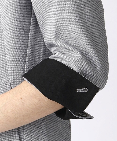 HIDEAWAYS NICOLE（ハイダウェイニコル）の「七分袖スタンドカラーカバーオール（カバーオール・メンズ・チャコールグレー/ベージュ/ライトグレー・LARGE/MEDIUM/X-LARGE）」の6枚目の写真