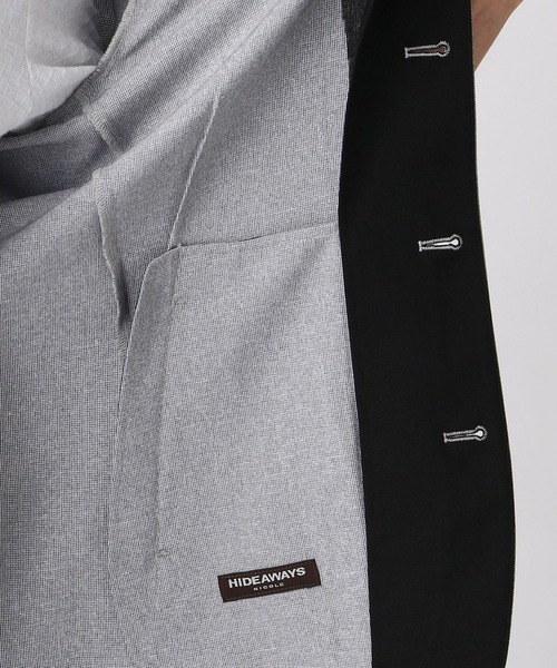 HIDEAWAYS NICOLE（ハイダウェイニコル）の「七分袖スタンドカラーカバーオール（カバーオール・メンズ・チャコールグレー/ベージュ/ライトグレー・LARGE/MEDIUM/X-LARGE）」の14枚目の写真