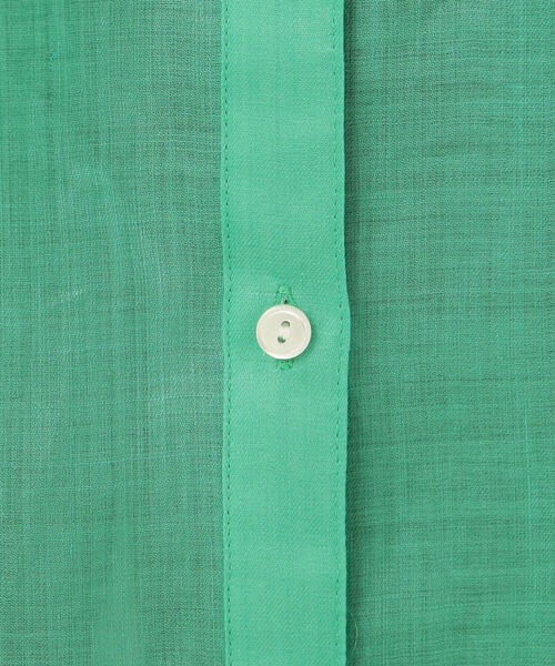 NOLLEY’S（ノーリーズ）の「ラミーツイルシャツワンピース（シャツワンピース・レディース・ホワイト/グリーン・38）」の10枚目の写真