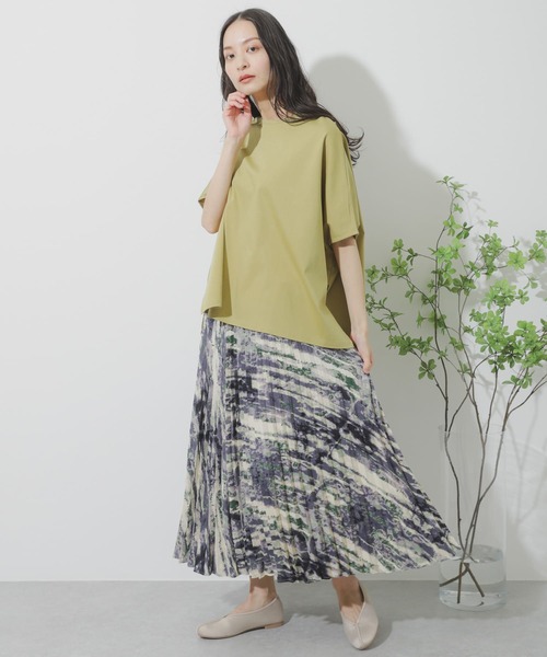 SENSE OF PLACE by URBAN RESEARCH（センスオブプレイスバイアーバンリサーチ）の「シルケットポンチョカットソー（Tシャツ/カットソー・レディース・ライトベージュ/ブラック/オフホワイト/イエロー・ONE）」の8枚目の写真