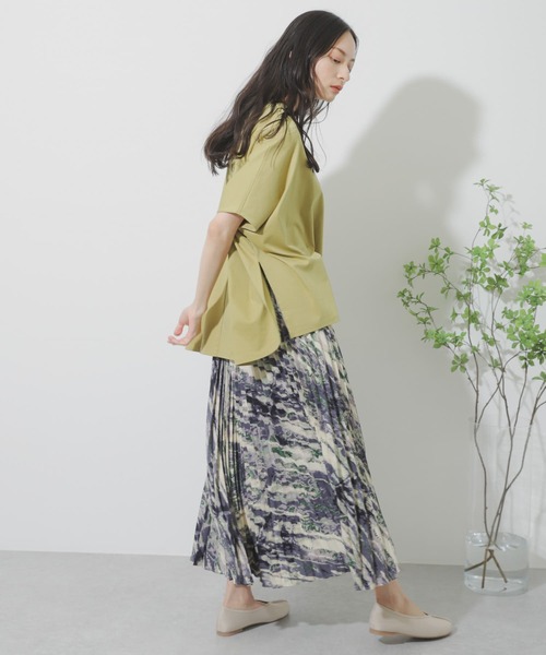 SENSE OF PLACE by URBAN RESEARCH（センスオブプレイスバイアーバンリサーチ）の「シルケットポンチョカットソー（Tシャツ/カットソー・レディース・ライトベージュ/ブラック/オフホワイト/イエロー・ONE）」の10枚目の写真