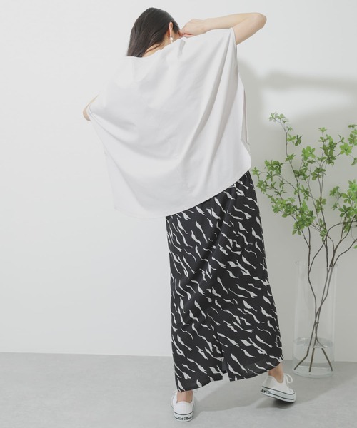 SENSE OF PLACE by URBAN RESEARCH（センスオブプレイスバイアーバンリサーチ）の「シルケットポンチョカットソー（Tシャツ/カットソー・レディース・ライトベージュ/ブラック/オフホワイト/イエロー・ONE）」の18枚目の写真