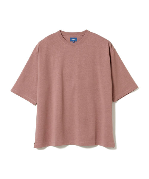 BEAMS(ビームス)の「BEAMS / コットンヘンプ シルケット Tシャツ(Tシャツ/カットソー・メンズ・ダークグリーン/レッド系その他2・SMALL/MEDIUM/LARGE/X-LARGE)」の3枚目の写真