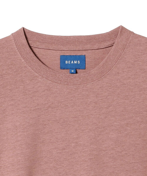 BEAMS(ビームス)の「BEAMS / コットンヘンプ シルケット Tシャツ(Tシャツ/カットソー・メンズ・ダークグリーン/レッド系その他2・SMALL/MEDIUM/LARGE/X-LARGE)」の4枚目の写真