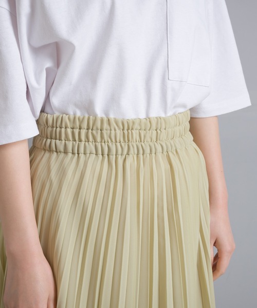 OMNES Supremo（オムネス　スプレモ）の「シフォンプリーツスカート（スカート・レディース・ブラック/ベージュ/イエロー・FREE）」の19枚目の写真