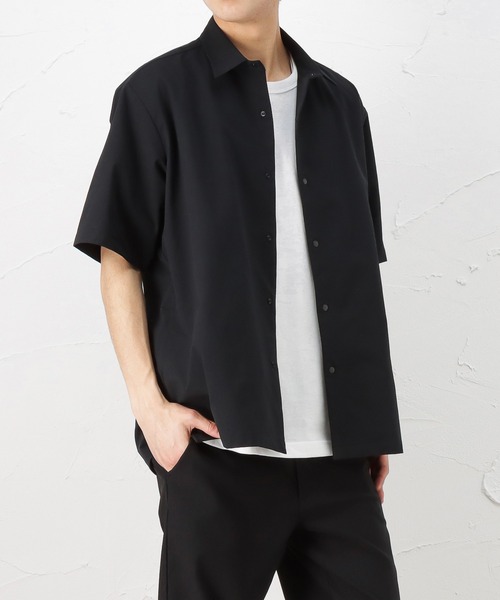 NAVY（ネイビー）の「マジかる ストレッチコーチシャツ（シャツ/ブラウス・メンズ・ブラック/ベージュ/ネイビー/グレー/カーキ・M/L/XL）」の18枚目の写真