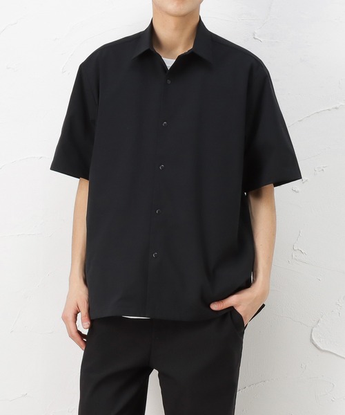 NAVY（ネイビー）の「マジかる ストレッチコーチシャツ（シャツ/ブラウス・メンズ・ブラック/ベージュ/ネイビー/グレー/カーキ・M/L/XL）」の19枚目の写真