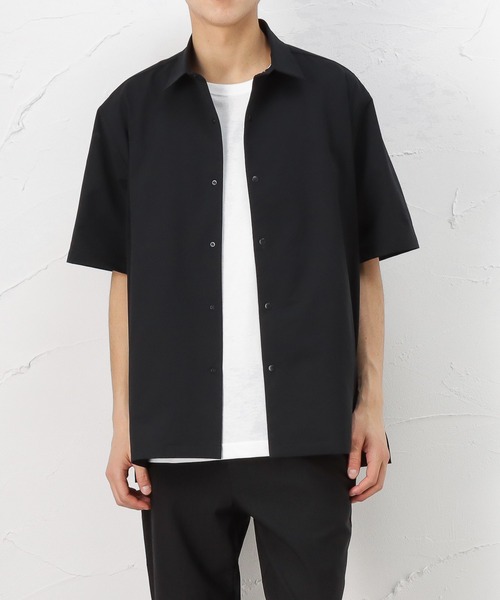 NAVY（ネイビー）の「マジかる ストレッチコーチシャツ（シャツ/ブラウス・メンズ・ブラック/ベージュ/ネイビー/グレー/カーキ・M/L/XL）」の9枚目の写真