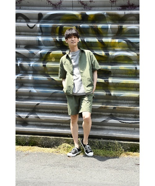 NAVY（ネイビー）の「マジかる ストレッチコーチシャツ（シャツ/ブラウス・メンズ・ブラック/ベージュ/ネイビー/グレー/カーキ・M/L/XL）」の10枚目の写真