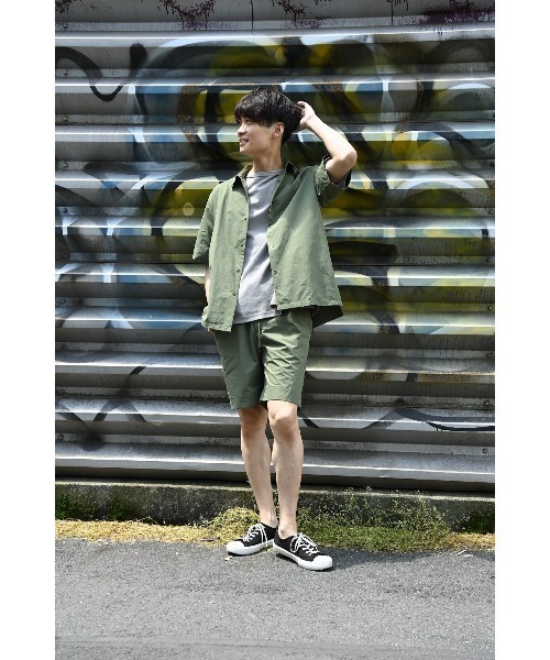 NAVY（ネイビー）の「マジかる ストレッチコーチシャツ（シャツ/ブラウス・メンズ・ブラック/ベージュ/ネイビー/グレー/カーキ・M/L/XL）」の11枚目の写真