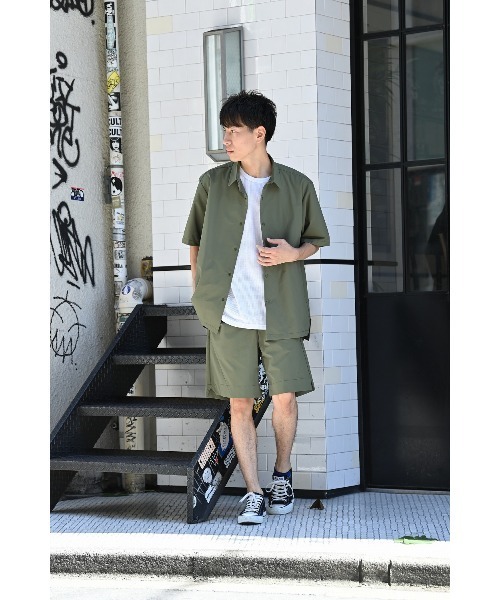 NAVY（ネイビー）の「マジかる ストレッチコーチシャツ（シャツ/ブラウス・メンズ・ブラック/ベージュ/ネイビー/グレー/カーキ・M/L/XL）」の14枚目の写真