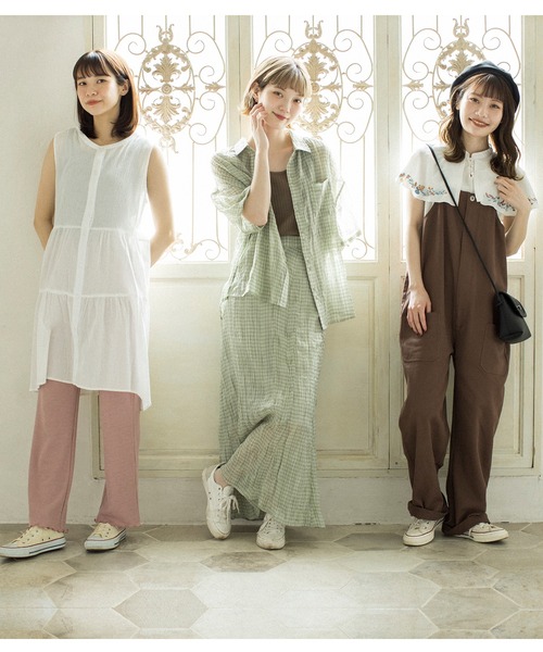 mikke（ミッケ）の「しわ加工シアーチェックマーメイドスカート（スカート・レディース・ブラウン/グレー/グリーン・FREE）」の20枚目の写真