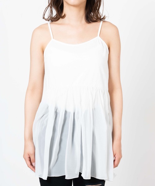 WEGO（ウィゴー）の「WEGO/フレアレイヤードキャミソール（タンクトップ・レディース・その他2/その他1/ホワイト/オフホワイト・FREE）」の17枚目の写真