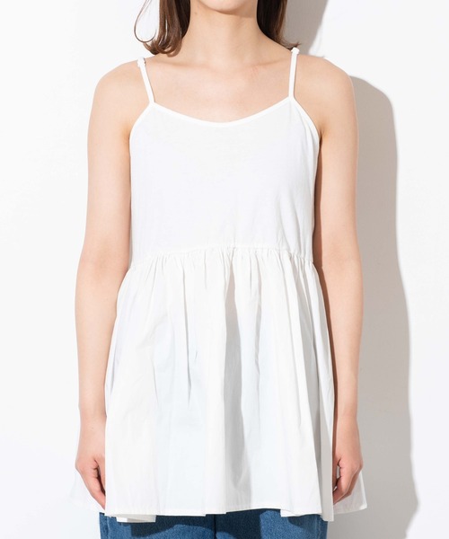 WEGO（ウィゴー）の「WEGO/フレアレイヤードキャミソール（タンクトップ・レディース・その他2/その他1/ホワイト/オフホワイト・FREE）」の20枚目の写真