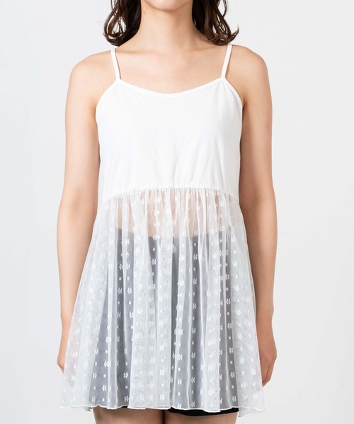 WEGO（ウィゴー）の「WEGO/フレアレイヤードキャミソール（タンクトップ・レディース・その他2/その他1/ホワイト/オフホワイト・FREE）」の21枚目の写真