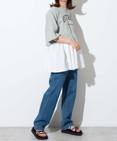 WEGO（ウィゴー）の「WEGO/フレアレイヤードキャミソール（タンクトップ・レディース・その他2/その他1/ホワイト/オフホワイト・FREE）」の9枚目の写真