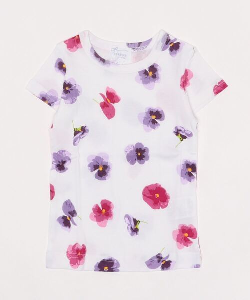 HAKKA BABY（ハッカベビー）の「[ベビー]キリンアルパカプリントインナー半袖Tシャツ（Tシャツ/カットソー・キッズ・ブルー/パープル/ピンク・L）」の2枚目の写真