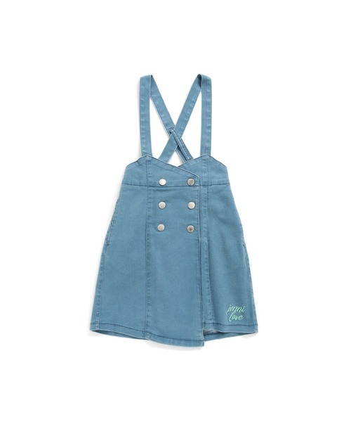 JENNI love(ジェニィラブ)の「接触冷感サス付きデニムラップスカート(デニムスカート・キッズ・サックスブルー/ブルー・130cm/140cm/150cm/160cm)」の1枚目の写真