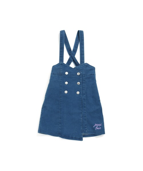 JENNI love(ジェニィラブ)の「接触冷感サス付きデニムラップスカート(デニムスカート・キッズ・サックスブルー/ブルー・130cm/140cm/150cm/160cm)」の2枚目の写真