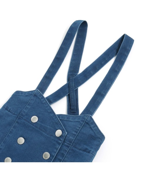 JENNI love(ジェニィラブ)の「接触冷感サス付きデニムラップスカート(デニムスカート・キッズ・サックスブルー/ブルー・130cm/140cm/150cm/160cm)」の11枚目の写真