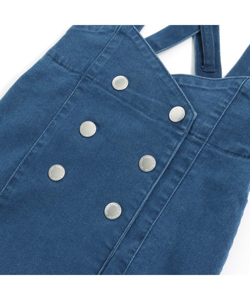 JENNI love(ジェニィラブ)の「接触冷感サス付きデニムラップスカート(デニムスカート・キッズ・サックスブルー/ブルー・130cm/140cm/150cm/160cm)」の12枚目の写真