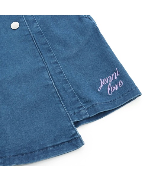 JENNI love(ジェニィラブ)の「接触冷感サス付きデニムラップスカート(デニムスカート・キッズ・サックスブルー/ブルー・130cm/140cm/150cm/160cm)」の14枚目の写真