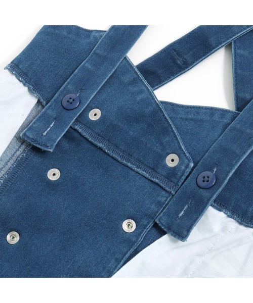 JENNI love(ジェニィラブ)の「接触冷感サス付きデニムラップスカート(デニムスカート・キッズ・サックスブルー/ブルー・130cm/140cm/150cm/160cm)」の16枚目の写真