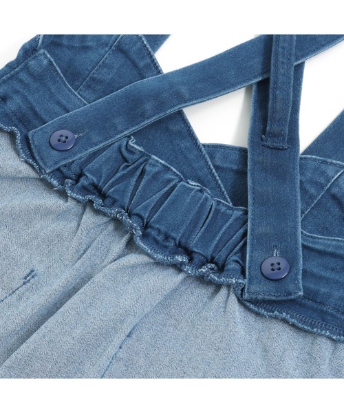 JENNI love(ジェニィラブ)の「接触冷感サス付きデニムラップスカート(デニムスカート・キッズ・サックスブルー/ブルー・130cm/140cm/150cm/160cm)」の17枚目の写真