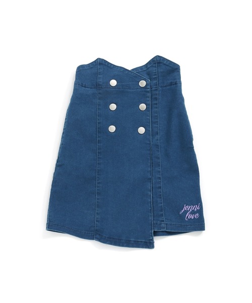 JENNI love(ジェニィラブ)の「接触冷感サス付きデニムラップスカート(デニムスカート・キッズ・サックスブルー/ブルー・130cm/140cm/150cm/160cm)」の19枚目の写真