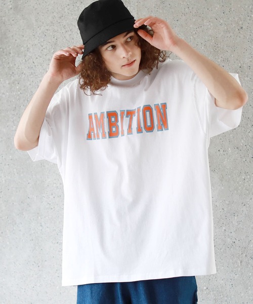ASTRONOMY（アストロノミー）の「マルチパターンアーチロゴビッグTシャツ（Tシャツ/カットソー・メンズ・ホワイト/ブラック/ネイビー/グリーン/ホワイト系その他/グレー系その他/ブルー系その他/ライトパープル/ホワイト系その他2/ベージュ系その他2/ネイビー系2・M/L/XL）」の4枚目の写真
