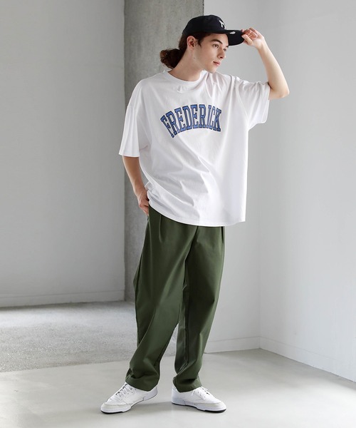 ASTRONOMY（アストロノミー）の「マルチパターンアーチロゴビッグTシャツ（Tシャツ/カットソー・メンズ・ホワイト/ブラック/ネイビー/グリーン/ホワイト系その他/グレー系その他/ブルー系その他/ライトパープル/ホワイト系その他2/ベージュ系その他2/ネイビー系2・M/L/XL）」の19枚目の写真