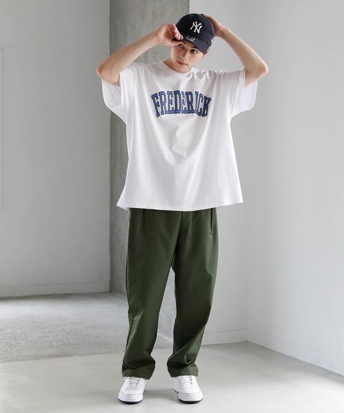 ASTRONOMY（アストロノミー）の「マルチパターンアーチロゴビッグTシャツ（Tシャツ/カットソー・メンズ・ホワイト/ブラック/ネイビー/グリーン/ホワイト系その他/グレー系その他/ブルー系その他/ライトパープル/ホワイト系その他2/ベージュ系その他2/ネイビー系2・M/L/XL）」の20枚目の写真