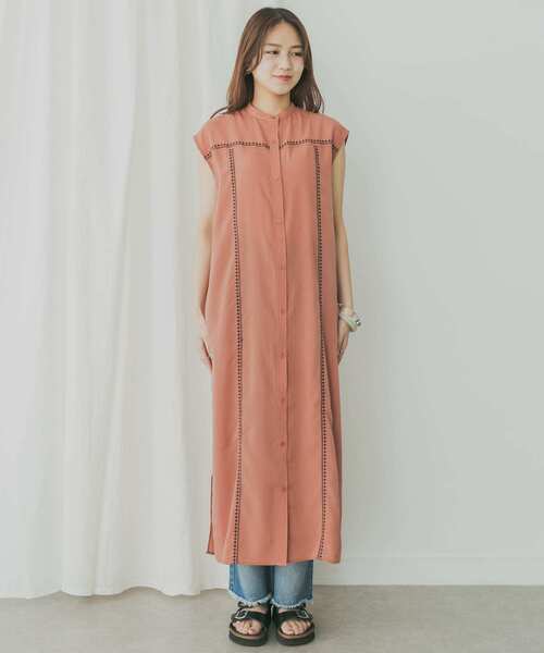 KBF+（ケービーエフプラス）の「KBF+　エンブロイダリーラインワンピース（ワンピース・レディース・ブラウン系その他/ブラック/イエロー・ONE）」の18枚目の写真