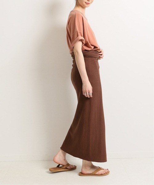 SLOBE IENA（スローブイエナ）の「【Lepidos/レピドス】 KNIT WRAP ロングスカート【手洗い可】（スカート・レディース・ブラウン/アイボリー・FREE）」の18枚目の写真