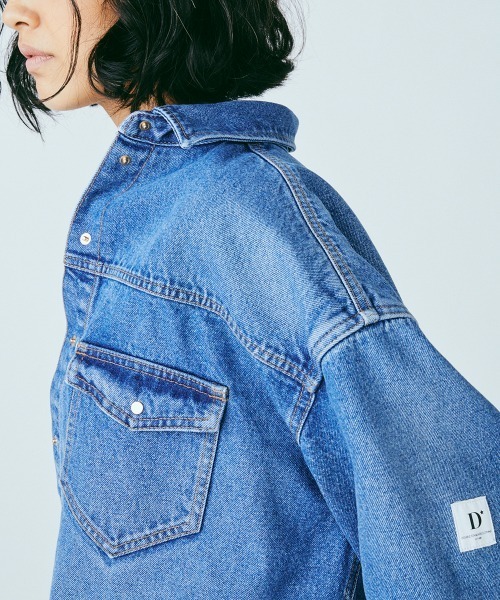 DOUBLE STANDARD CLOTHING(ダブルスタンダードクロージング)の「ビッグシルエットブルーデニムジャケット(デニムジャケット・レディース・ブルー・FREE)」の15枚目の写真