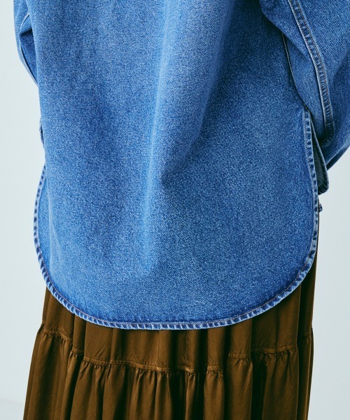 DOUBLE STANDARD CLOTHING(ダブルスタンダードクロージング)の「ビッグシルエットブルーデニムジャケット(デニムジャケット・レディース・ブルー・FREE)」の8枚目の写真