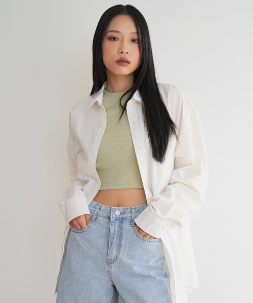 FEKETE(フェケテ)の「FEKETE OVERFIT BASIC SHIRT(シャツ/ブラウス・メンズ・ホワイト/ライトグレー/ライトブルー/ブラック・FREE)」の1枚目の写真