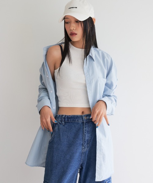 FEKETE(フェケテ)の「FEKETE OVERFIT BASIC SHIRT(シャツ/ブラウス・メンズ・ホワイト/ライトグレー/ライトブルー/ブラック・FREE)」の4枚目の写真