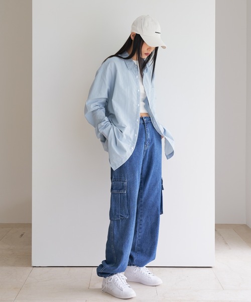 FEKETE(フェケテ)の「FEKETE OVERFIT BASIC SHIRT(シャツ/ブラウス・メンズ・ホワイト/ライトグレー/ライトブルー/ブラック・FREE)」の6枚目の写真