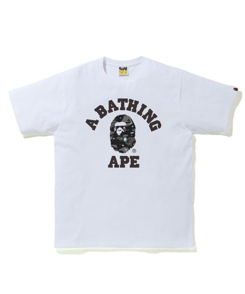 A BATHING APE(アベイシングエイプ)の「SPACE CAMO COLLEGE TEE M(Tシャツ/カットソー・メンズ・ブラック/ホワイト・MEDIUM/XX-LARGE/SMALL/X-LARGE/LARGE/XXX-LARGE)」の1枚目の写真