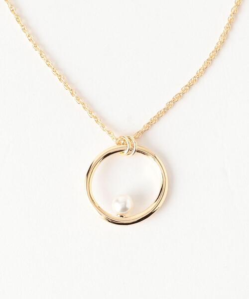 closet story（クローゼットストーリー）の「＜closet story（クローゼットストーリー）＞フープ 1FP ネックレス（ネックレス・レディース・シルバー/ゴールド・FREE）」の2枚目の写真