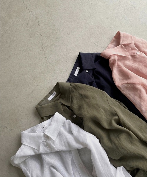 CANAL JEAN（キャナルジーン）の「El mar(エルマール) ガーゼシャツ（シャツ/ブラウス・レディース・ホワイト/ネイビー/カーキ/ピンク/ブラック・ONE SIZE）」の6枚目の写真