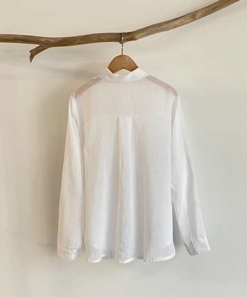 CANAL JEAN（キャナルジーン）の「El mar(エルマール) ガーゼシャツ（シャツ/ブラウス・レディース・ホワイト/ネイビー/カーキ/ピンク/ブラック・ONE SIZE）」の17枚目の写真