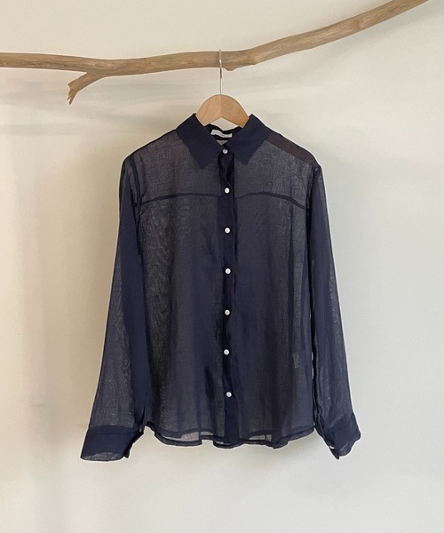 CANAL JEAN（キャナルジーン）の「El mar(エルマール) ガーゼシャツ（シャツ/ブラウス・レディース・ホワイト/ネイビー/カーキ/ピンク/ブラック・ONE SIZE）」の20枚目の写真