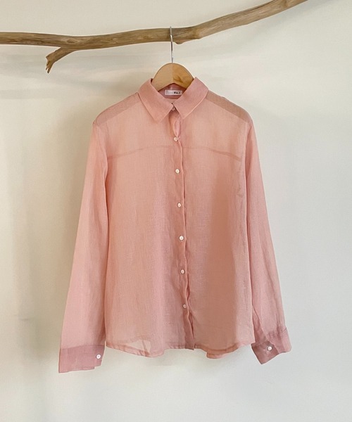 CANAL JEAN（キャナルジーン）の「El mar(エルマール) ガーゼシャツ（シャツ/ブラウス・レディース・ホワイト/ネイビー/カーキ/ピンク/ブラック・ONE SIZE）」の18枚目の写真